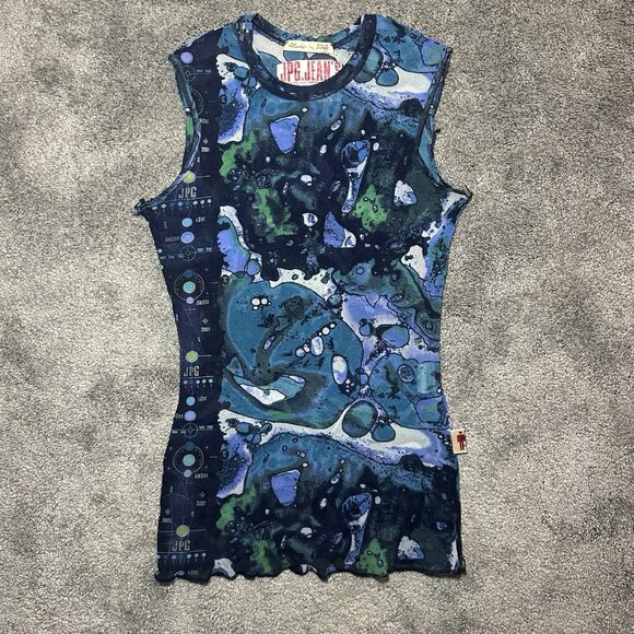 Vintage JPG Jean Paul Gaultier Mesh Bacteria SS 2001 Top Womens M Medium Tank - Picture 5 of 15